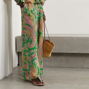 Zimmermann Teddy Paisley Linen Pants Size 1